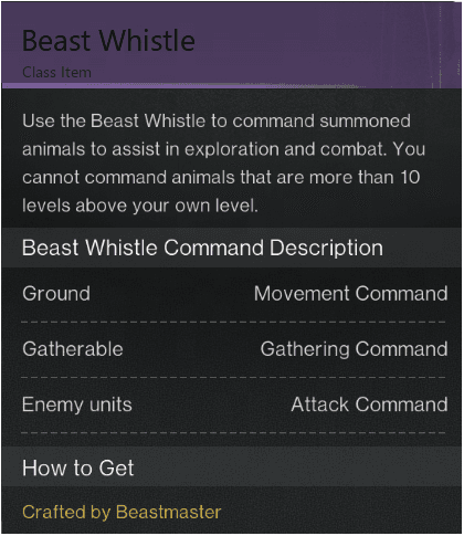 Special Notes on Beastmaster Beast Whistle Feature and Future Optimization Plans image