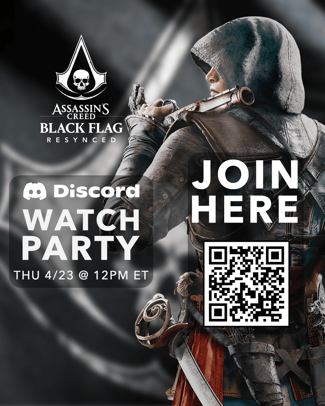 Join us on Discord tomorrow for the AC Black Flag Resynced Watch Party! image