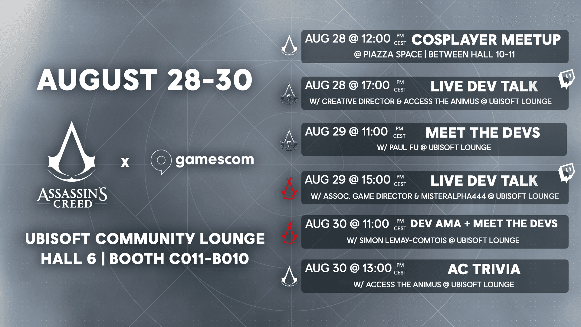 Assassin's Creed x Gamescom 2026 🦅 image