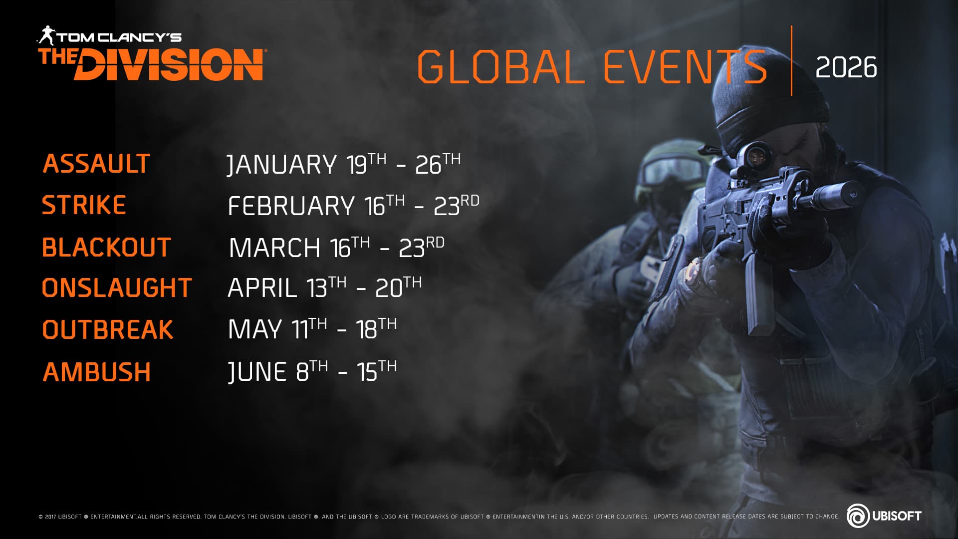 Global Events Calendar 2026: January - June image